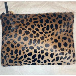Clare V Flat Clutch in Leopard Hair